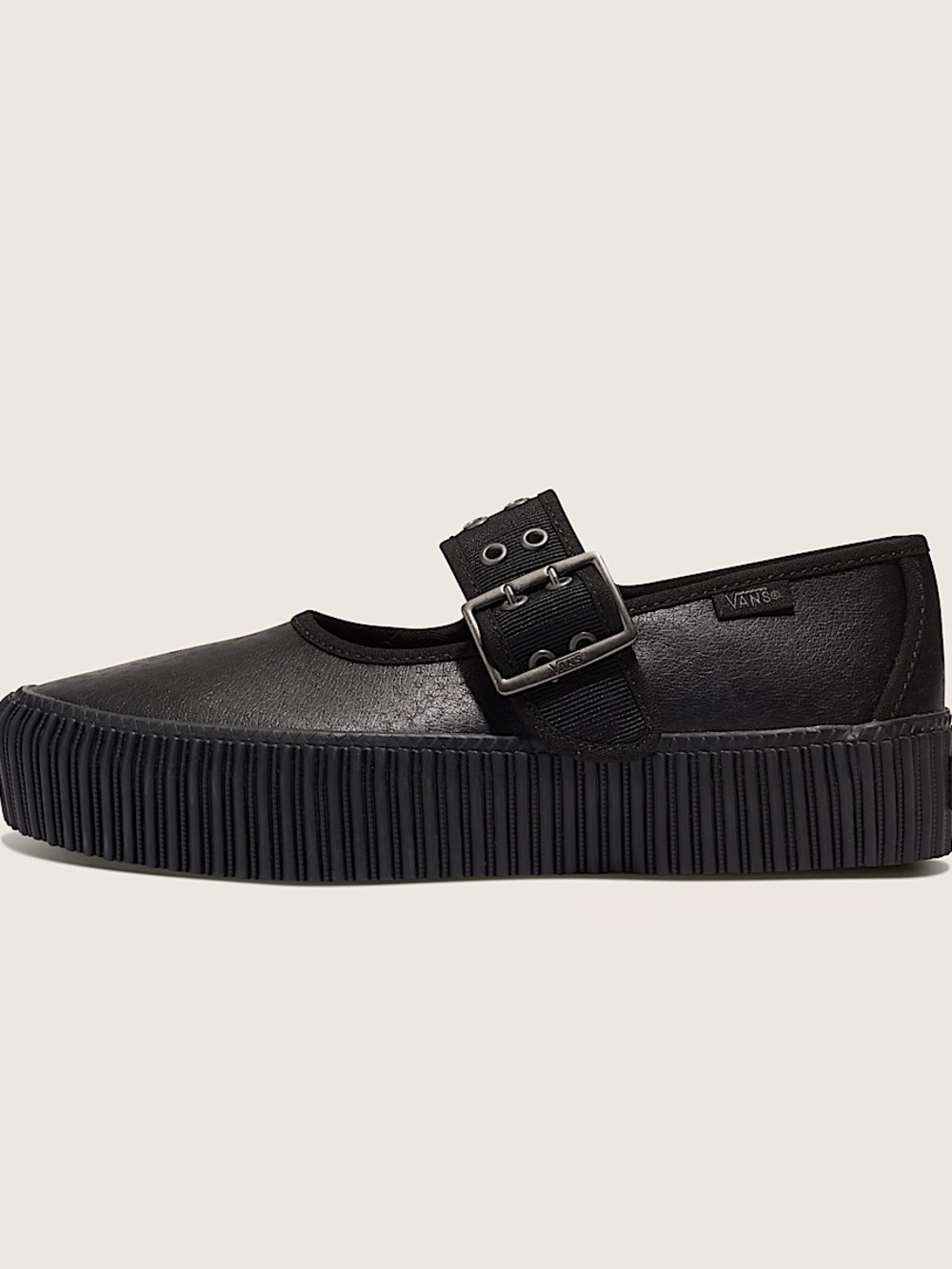 Vans Black Mary Jane Platform Clog with Buckle